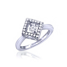 Joyería caliente del anillo de la venta 925 plata con el diamante que baila